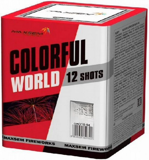 GW218-94 COLORFULL WORLD  Батарея салютов (0.8″*12) 20м, 21с